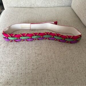 80’s Vibrant Multicolor braided knot Belt
